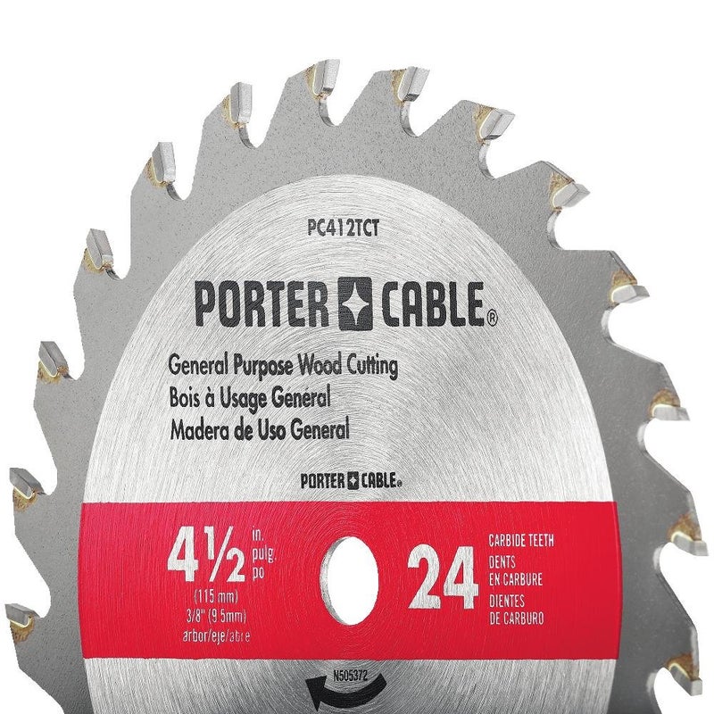 PORTER CABLE PORTER-CABLE PC412TCT 4-1/2" 24T TCT Saw Blade - Image 2